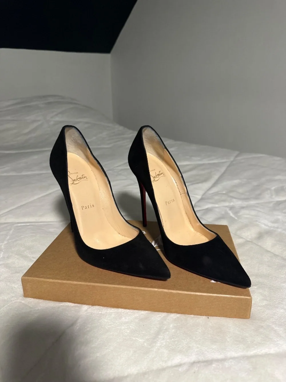 Christian Louboutin So Kate 120 Black Suede Stiletto Pumps Women's EU 39.5 - Picture 7 of 8